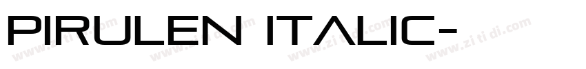 Pirulen Italic字体转换